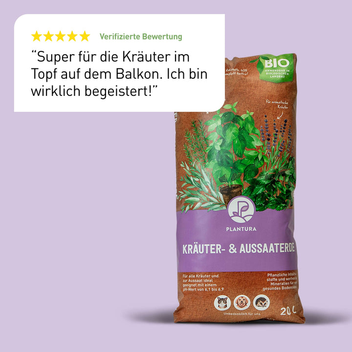 Bewertung der Plantura Bio-Kräuter- & Aussaaterde