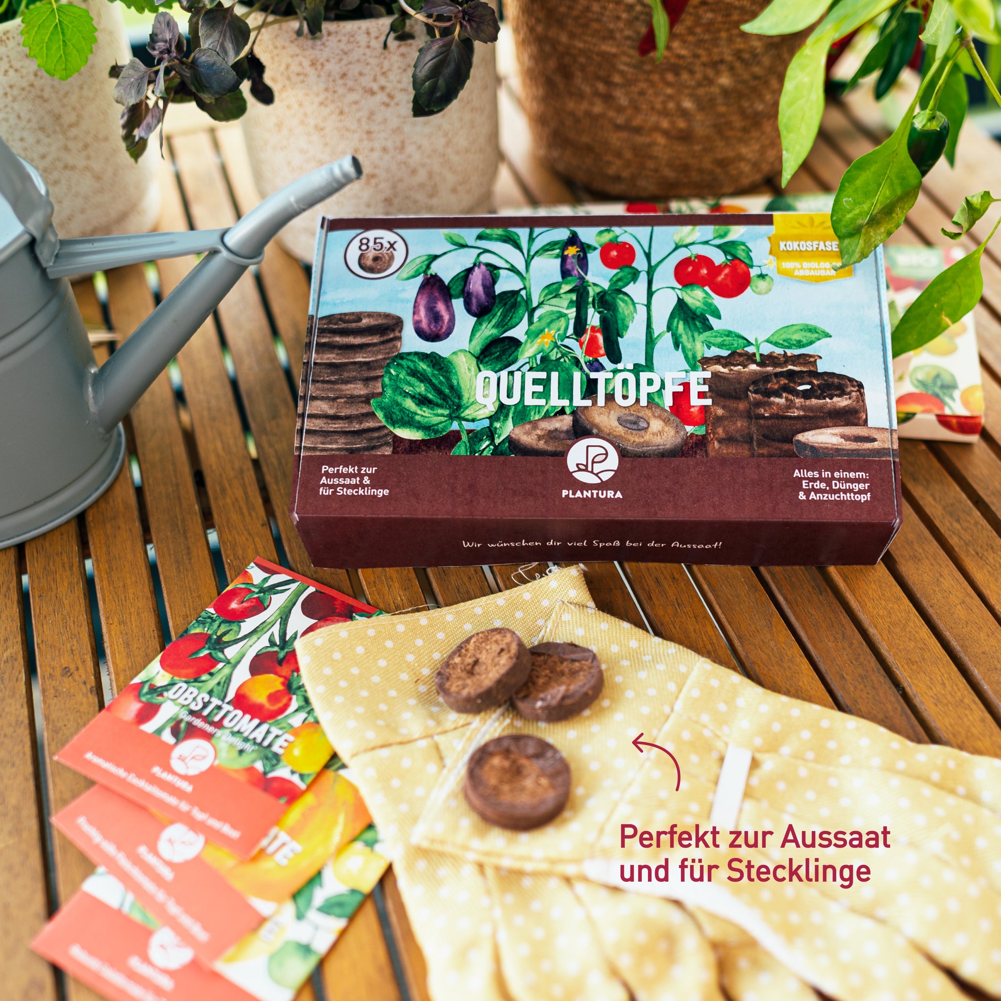 Plantura Quelltöpfe aus dem Saatgut Geschenk-Set
