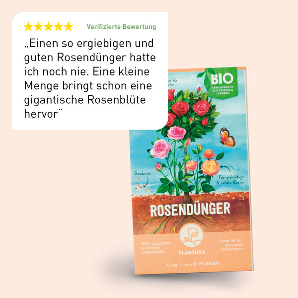 Bewertung des Plantura Bio-Rosendüngers