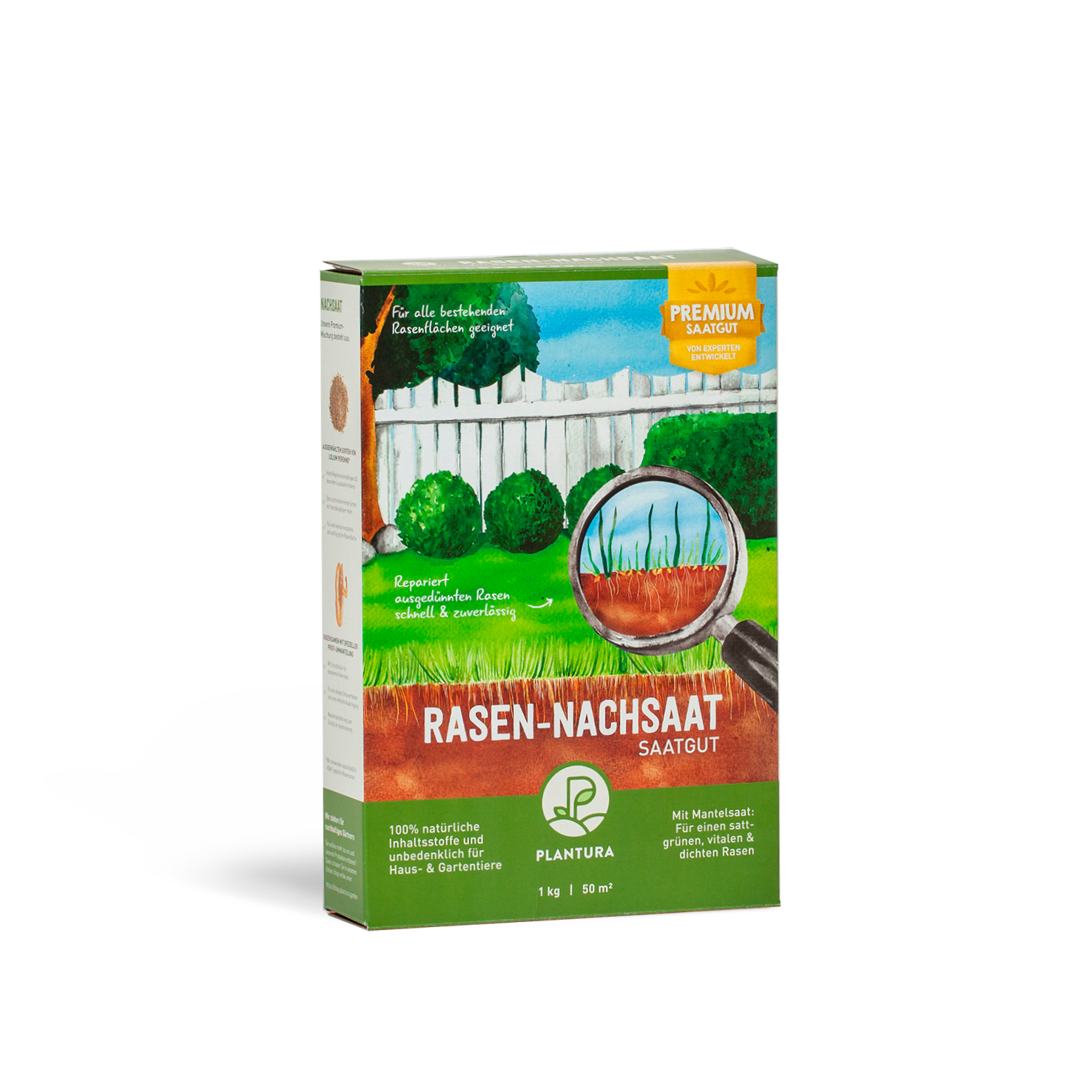 Premium Rasen-Nachsaat 1 kg von Plantura