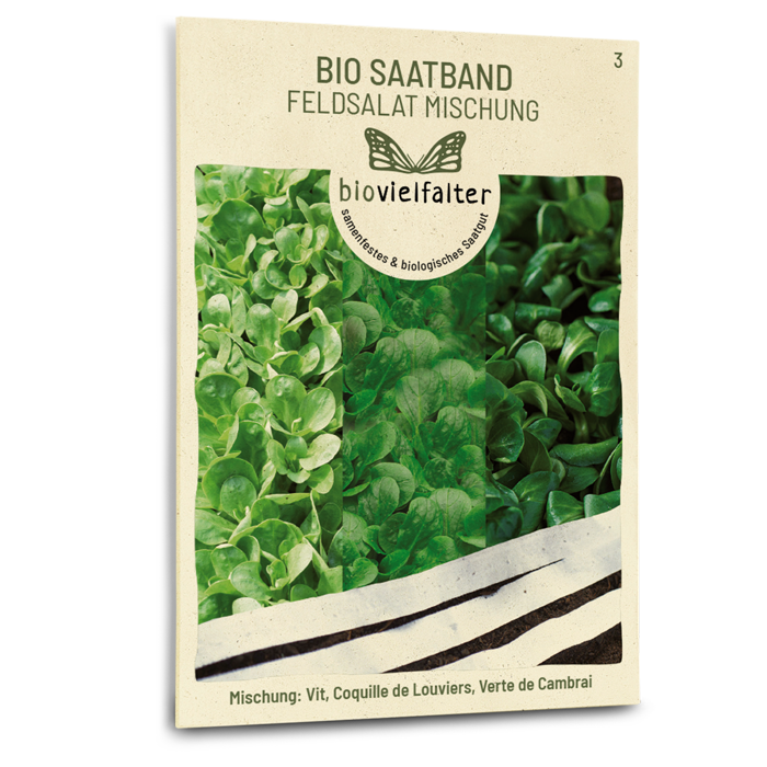 Saatband Bio-Feldsalat Mischung Samen