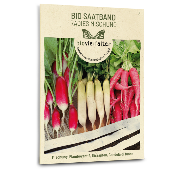 Saatband Bio-Radieschen Mischung