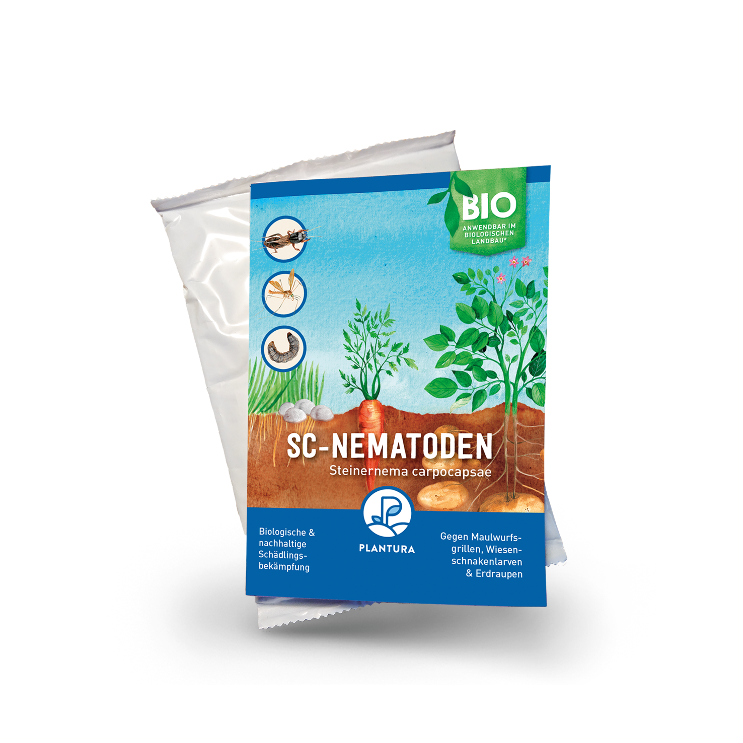 Plantura SC-Nematoden gegen Maulwurfsgrillen