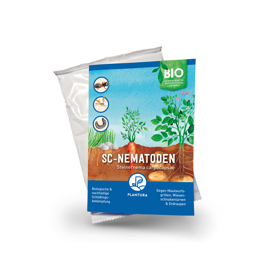 Plantura SC-Nematoden gegen Maulwurfsgrillen