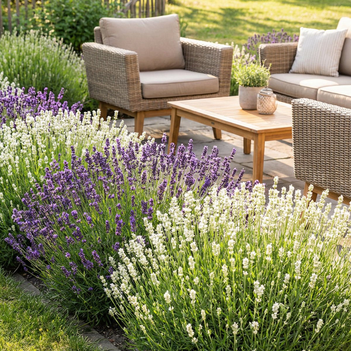 Stauden-Set Lavendel-Mix Blau-Weiß (6er Set)