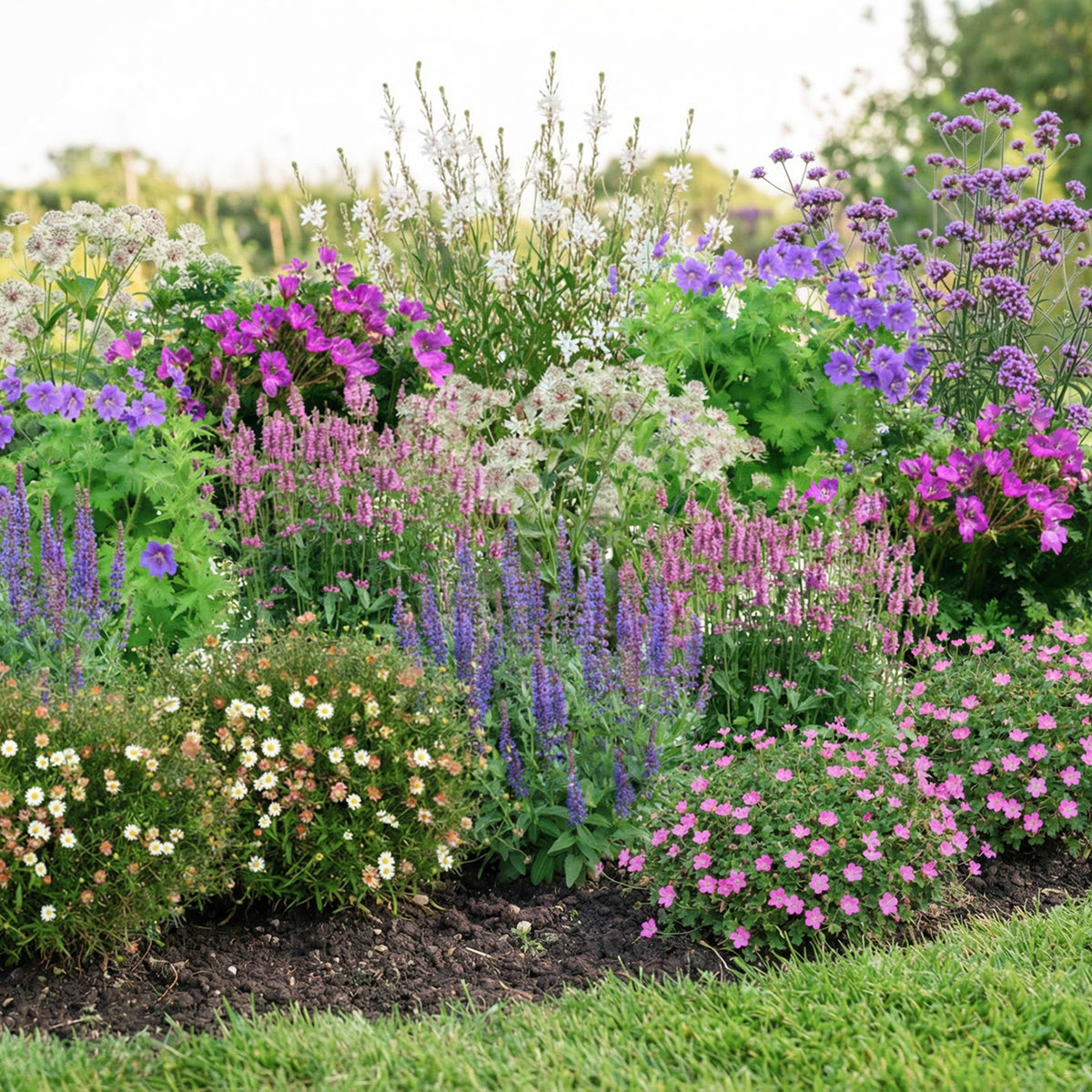 Staudenbeet Dauerblüher (16er Set / 3 m²)