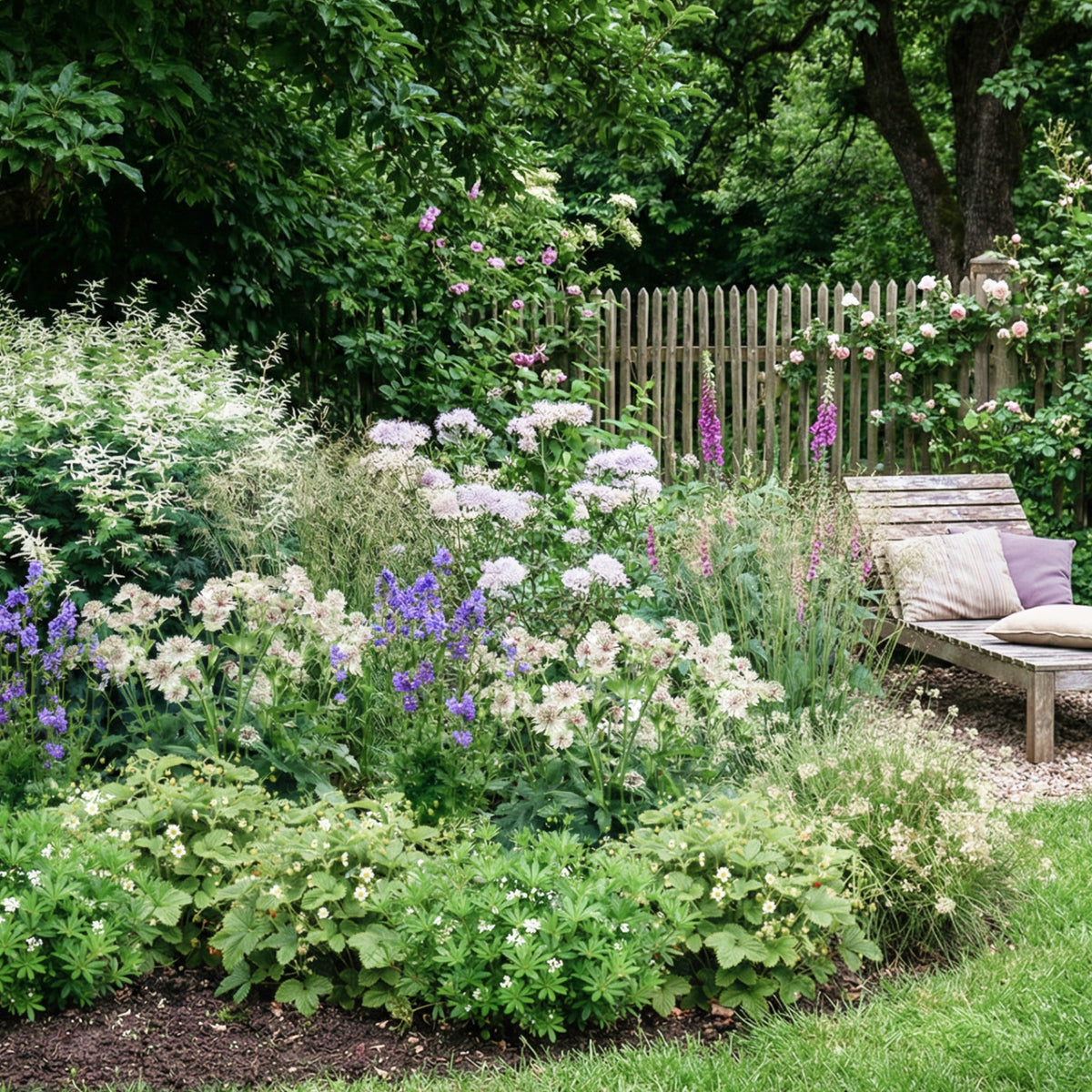 Staudenbeet Heimische Wildstauden Schatten (15er Set / 3 m²)