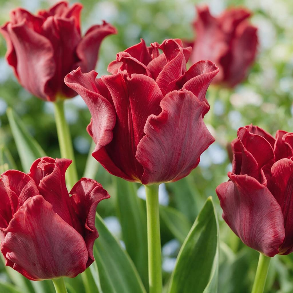 Coronet-Tulpe 'Red Dress' Rot