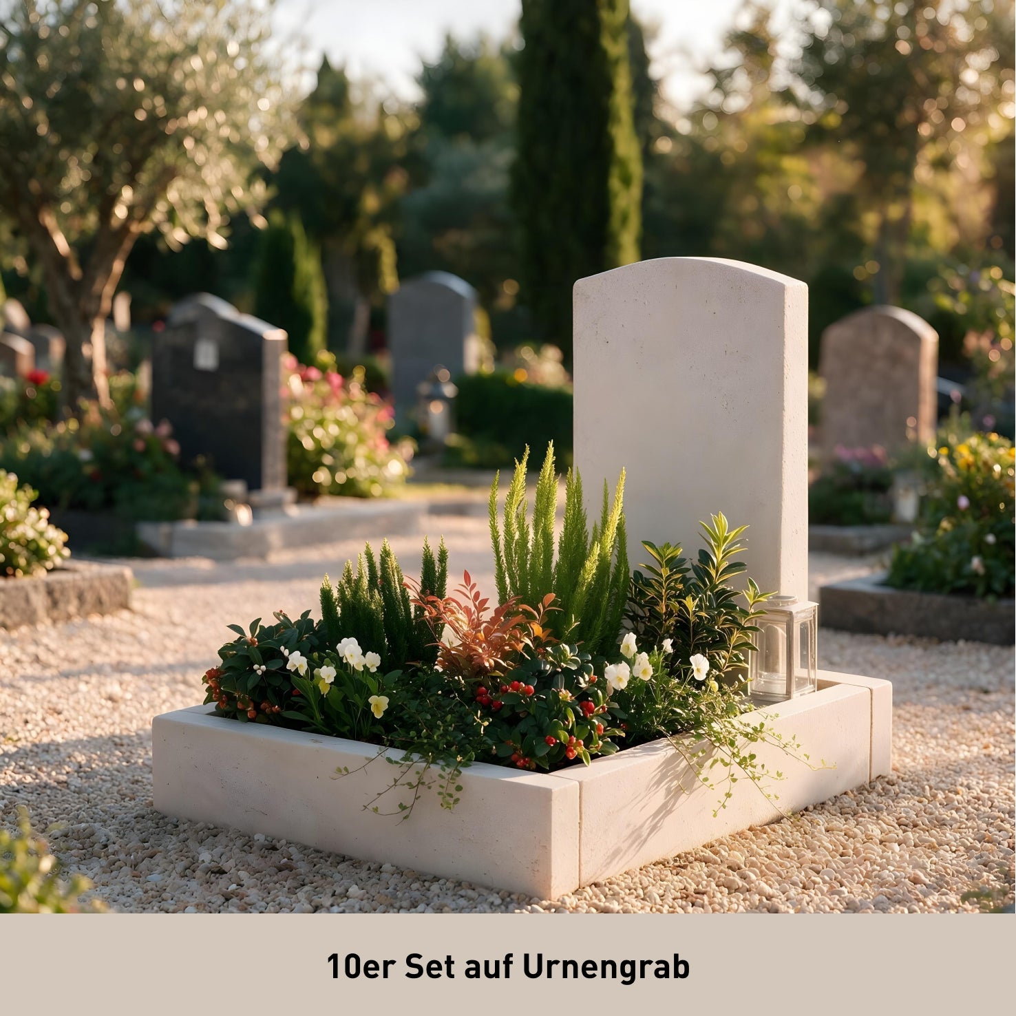 Bepflanztes Urnengrab 10er-Set `Everlasting Memories`
