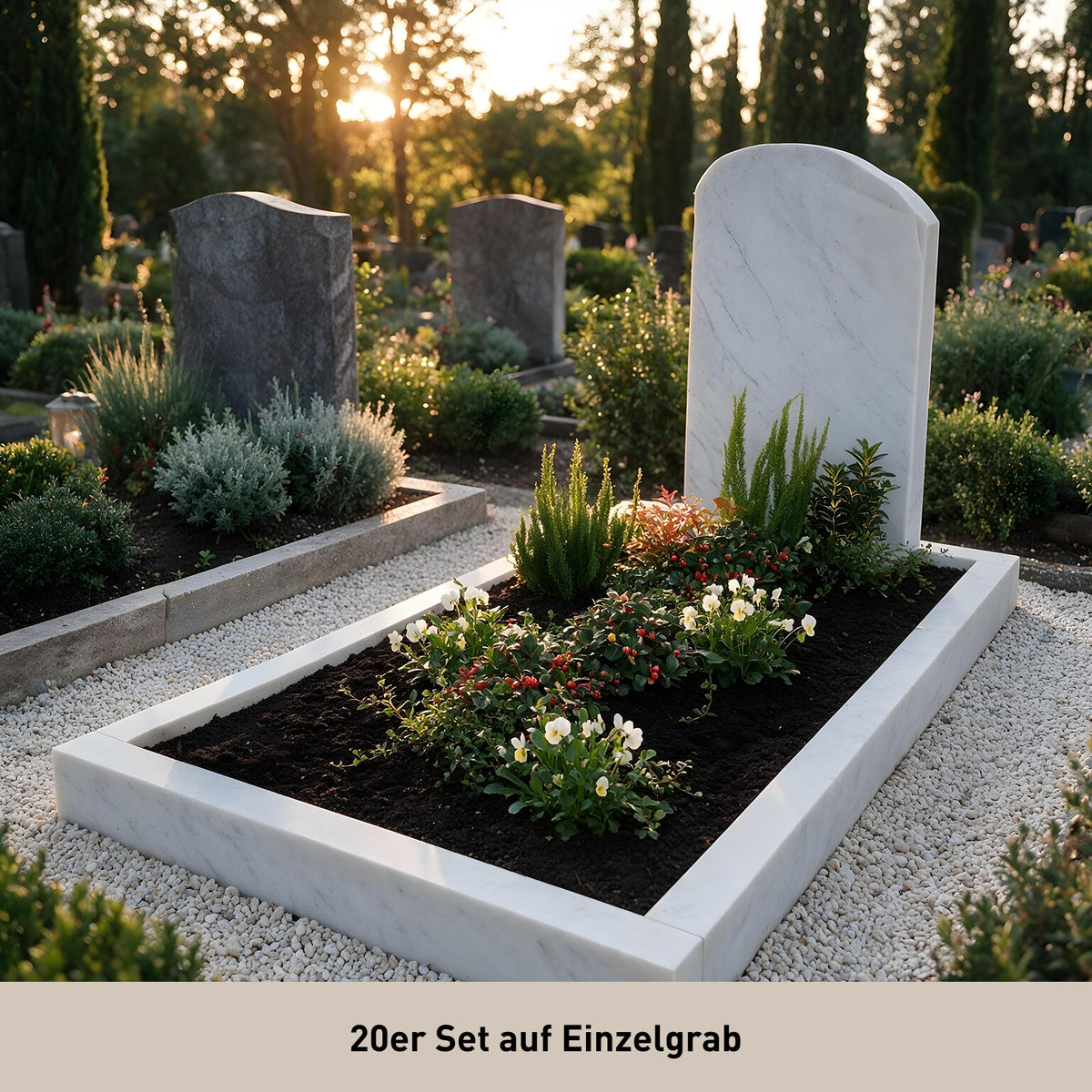 Bepflanztes Urnengrab 20er-Set `Everlasting Memories`
