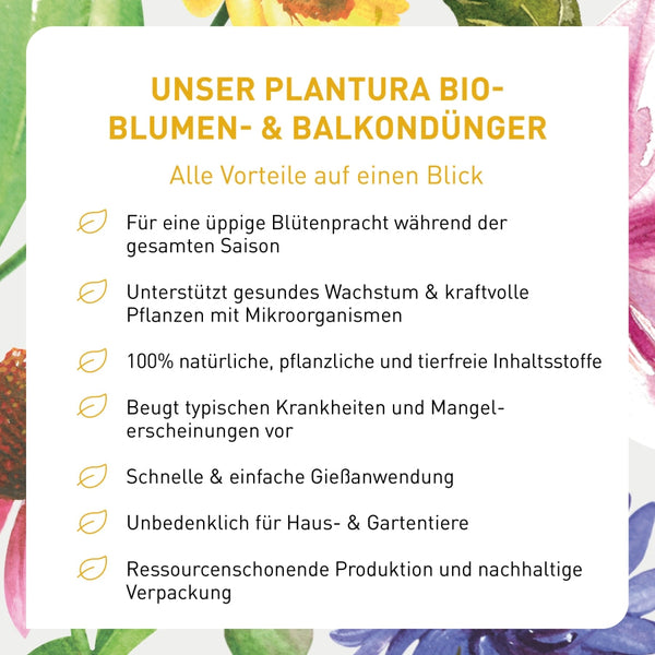 Vorteile des organischen Blumendüngers von Plantura