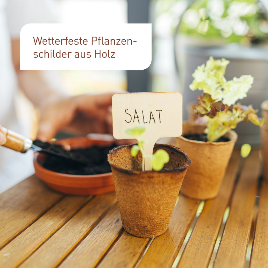 Wetterfeste Pflanzenschilder zur Anzucht
