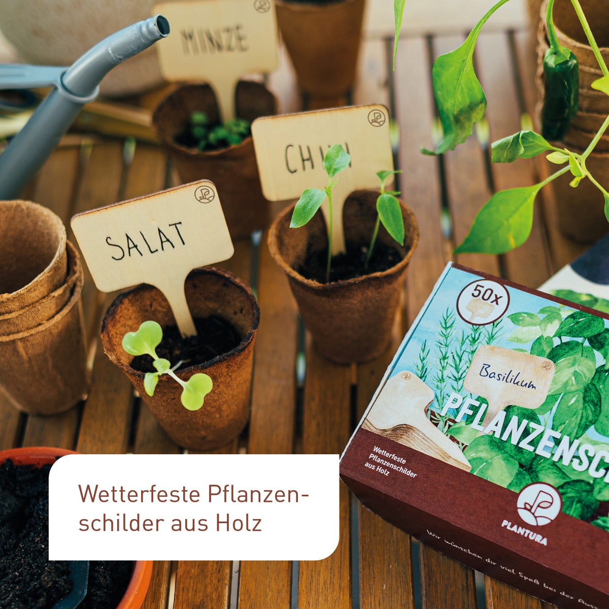 15 Schwarze Pflanzenschilder Aus Holz - Tafeln Für Garten & Kräuter