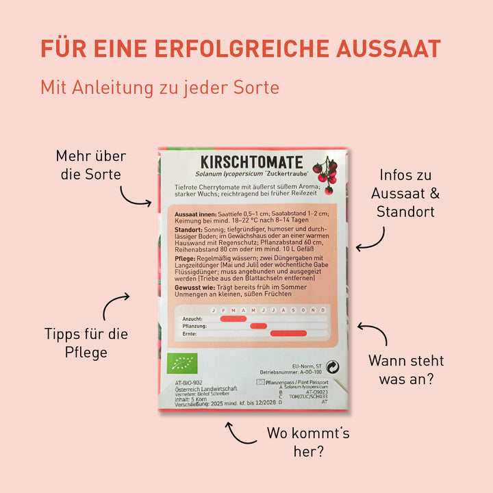 Tomatensamen-Set mit Anleitung