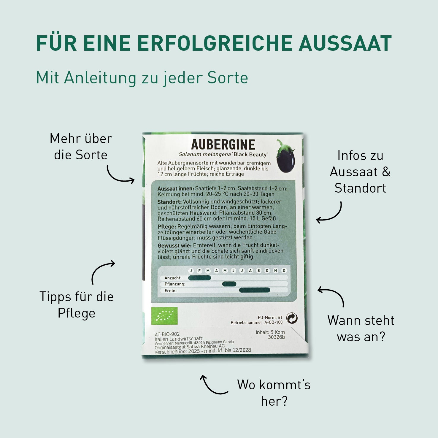 Gemüsesamen-Set mit Anleitung
