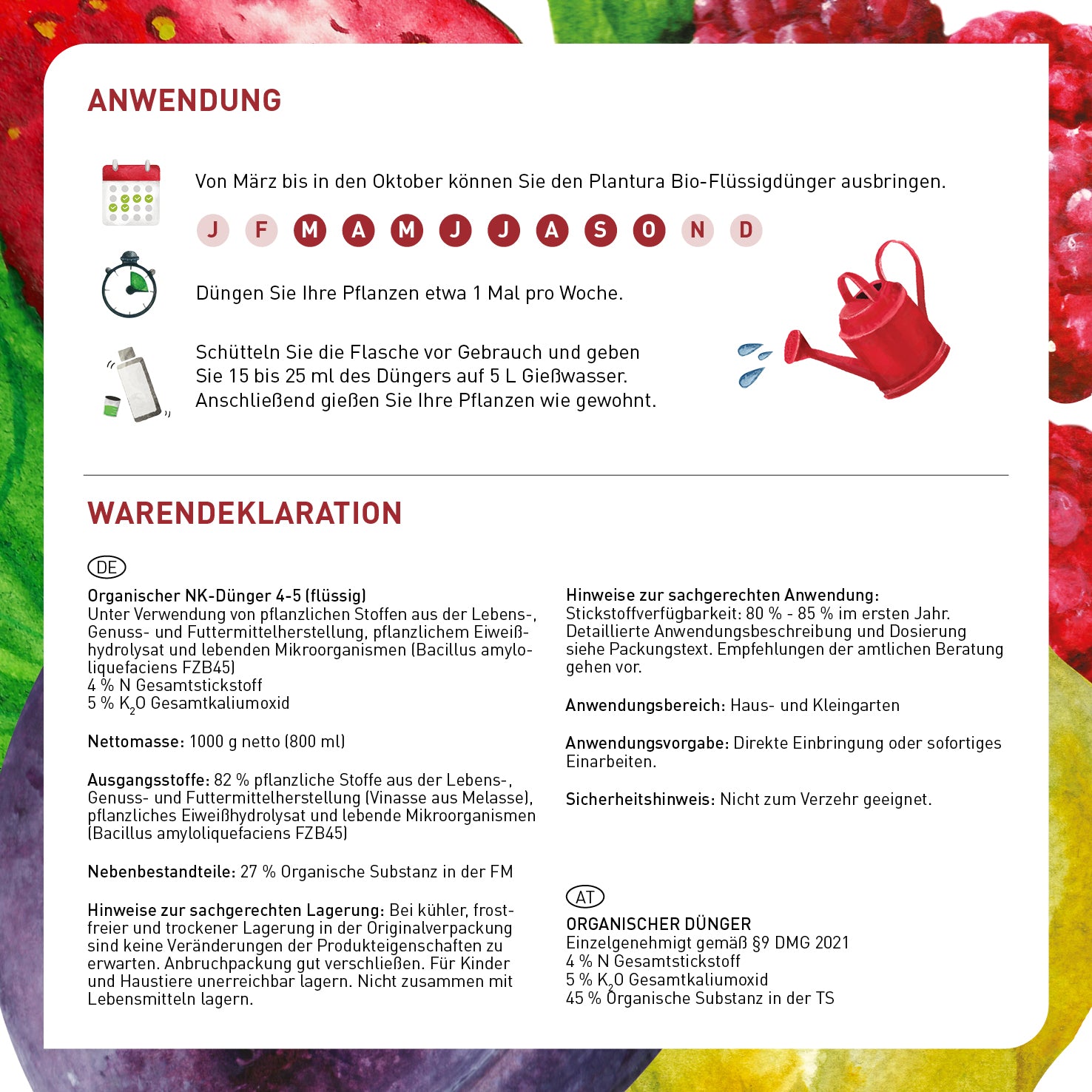 Anwendung des Bio-Beerendüngers