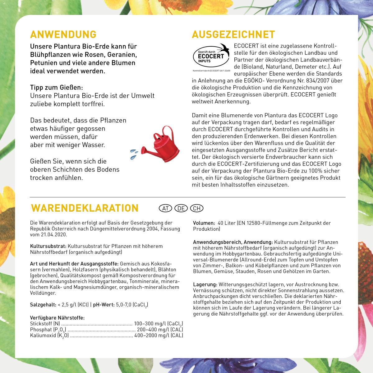 Anwendung Blumenerde von Plantura