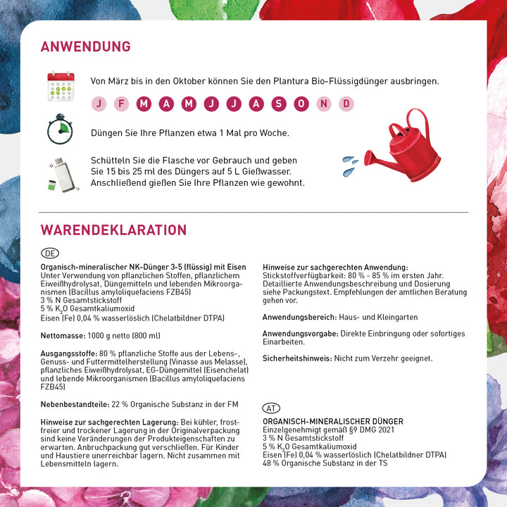 Anwendungs des flüssigen Hortensiendüngers