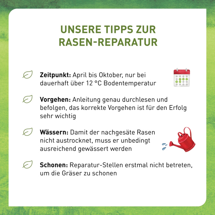 Anwendung Rasen-Reparatur von Plantura