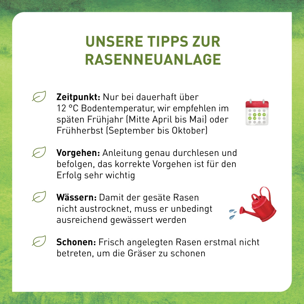 Anwendung Schattenrasensamen von Plantura