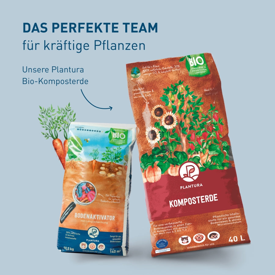 Plantura Bio-Bodenaktivator und Komposterde