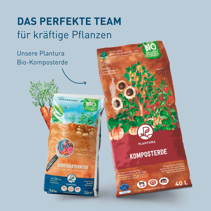 Plantura Bio-Bodenaktivator und Komposterde