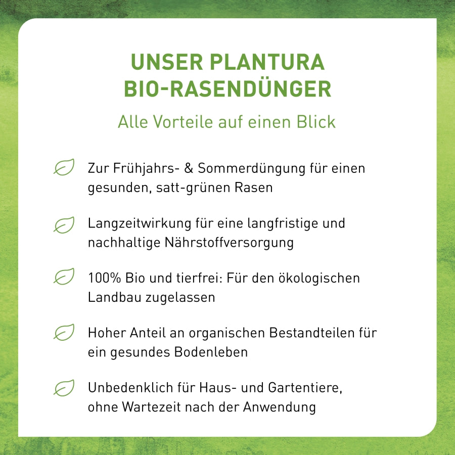 Vorteile des organischen Rasendüngers von Plantura