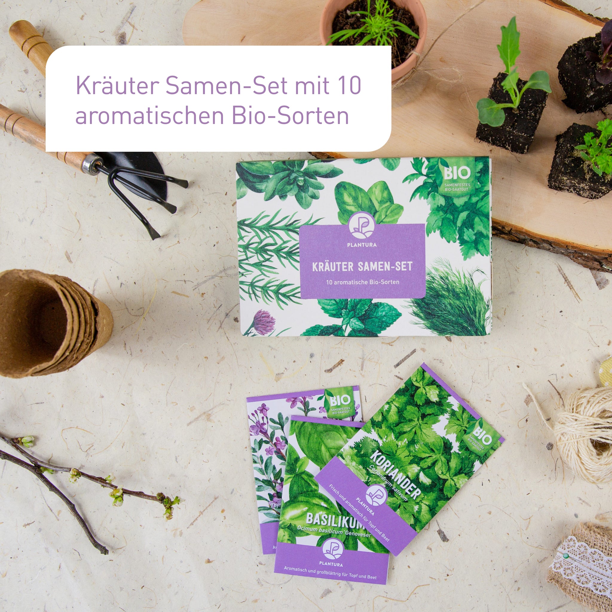 Set zur Aussaat von Küchenkräutern