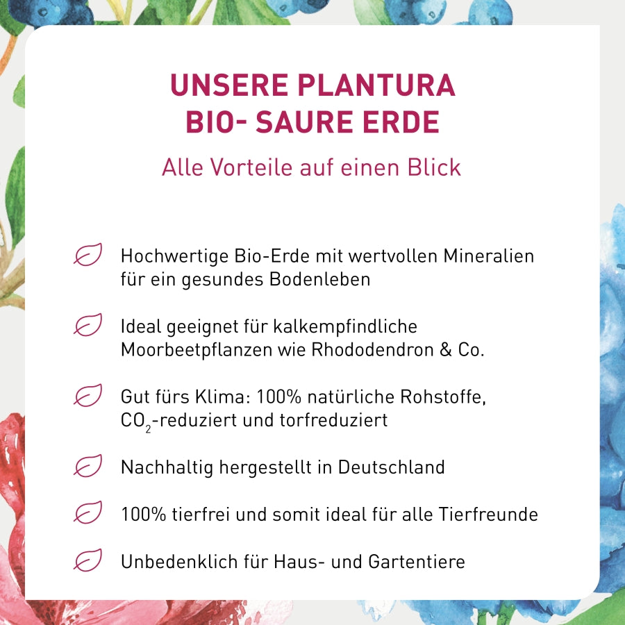 Vorteile der Plantura Bio-Saure Erde