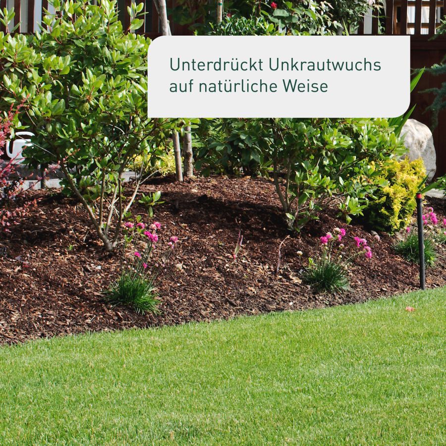 Plantura Pinienmulch gegen Unkrautwuchs