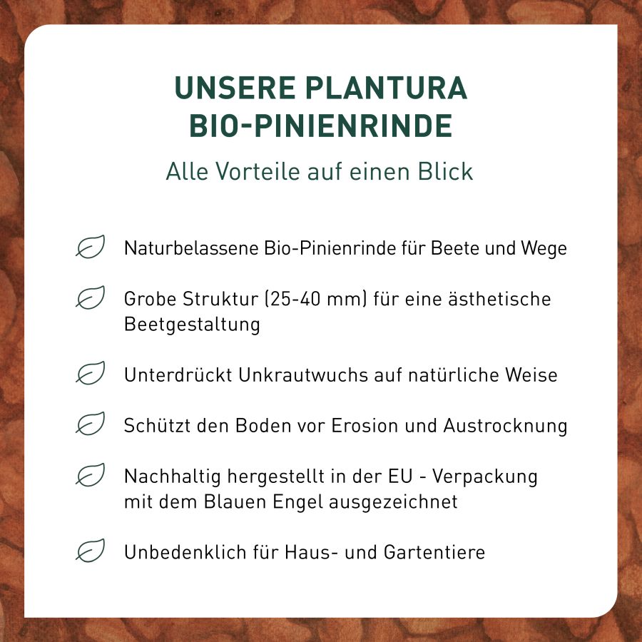Vorteile Bio-Pinienrinde von Plantura