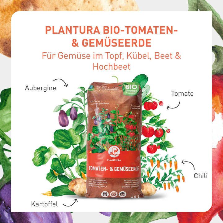 Bio Tomaten- und Gemüseerde für viele Gemüsearten