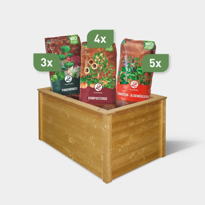 Hochbeet-Set inklusive Bio-Erden von Plantura