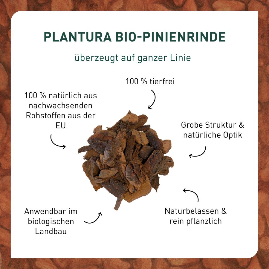 Naturbelassener grober Bio-Pinienrindenmulch