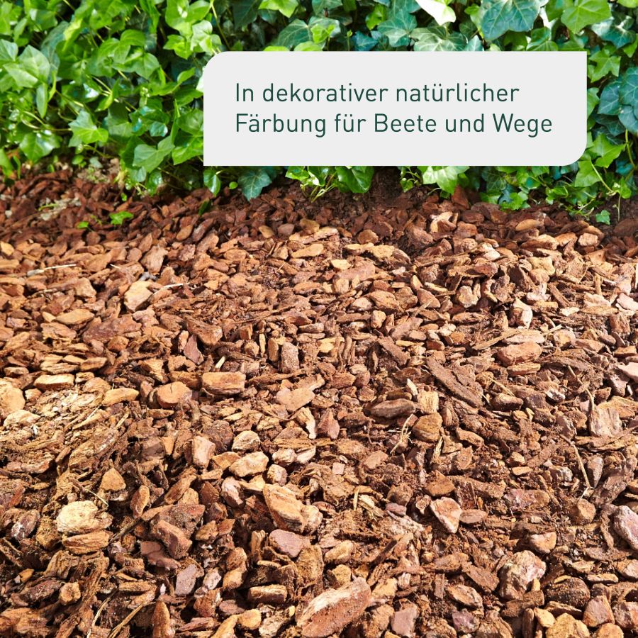 Pinienmulch für Beete und Wege