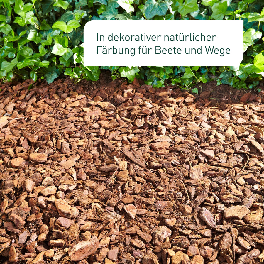 Pinienmulch für Beete und Wege