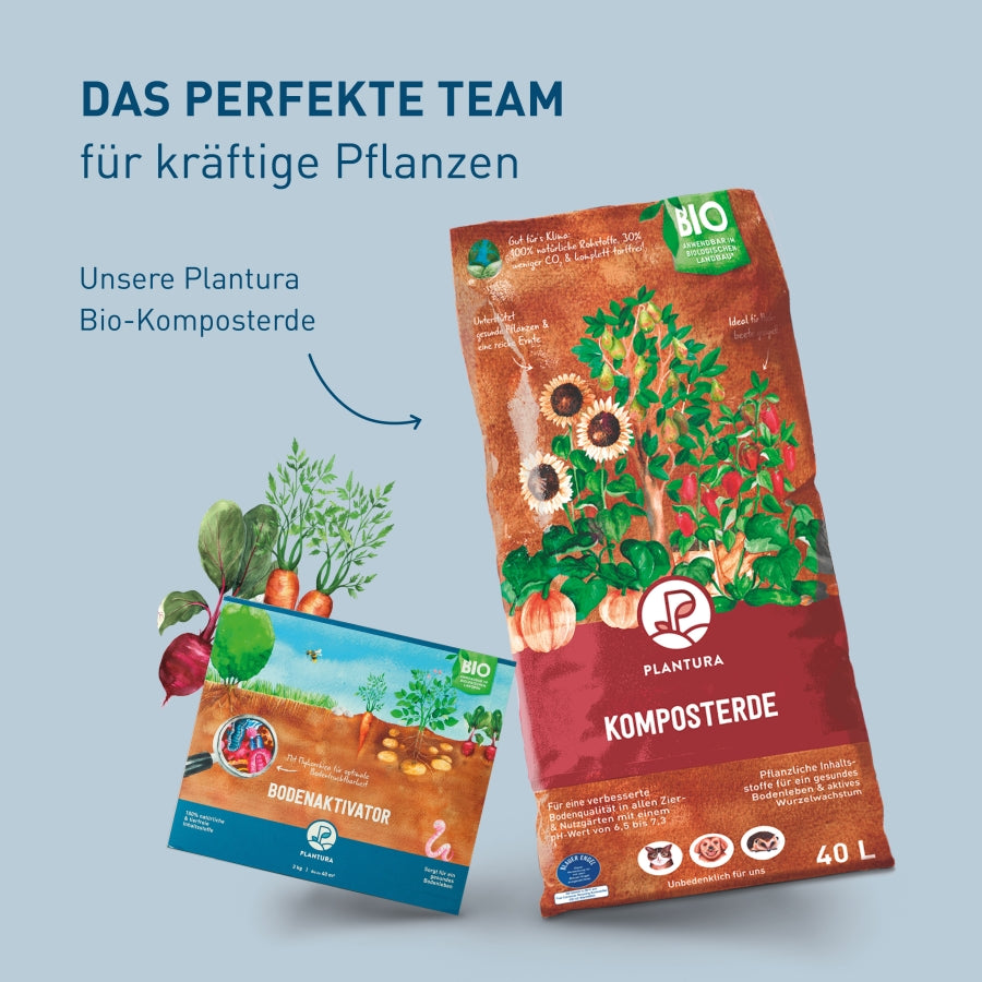 Plantura Bio-Bodenaktivator und Komposterde