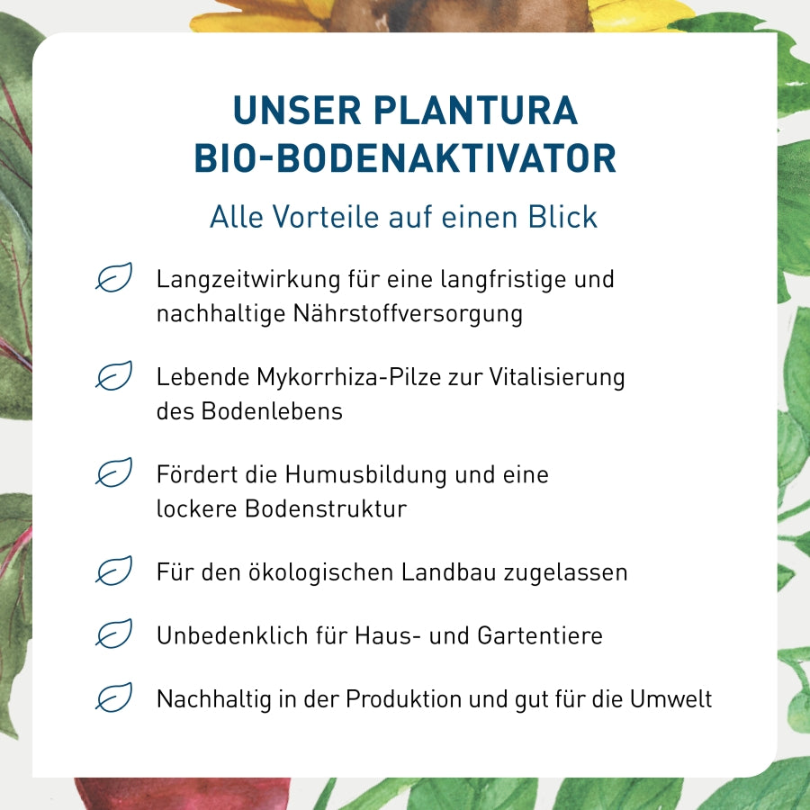Vorteile des Bodenaktivators von Plantura