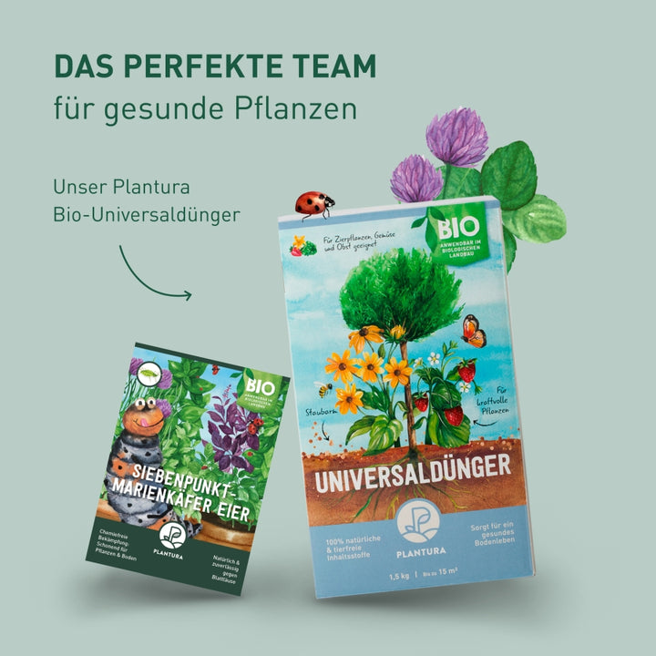 Plantura Marienkäferlarven und Universaldünger