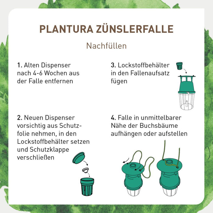 Anleitung Plantura Zünslerfalle nachfüllen