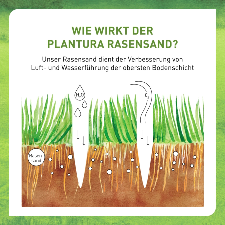 Wirkung des Plantura Rasensands