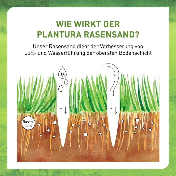 Wirkung des Plantura Rasensands