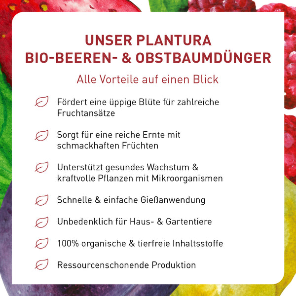 Vorteile des Bio-Obstbaumdüngers von Plantura