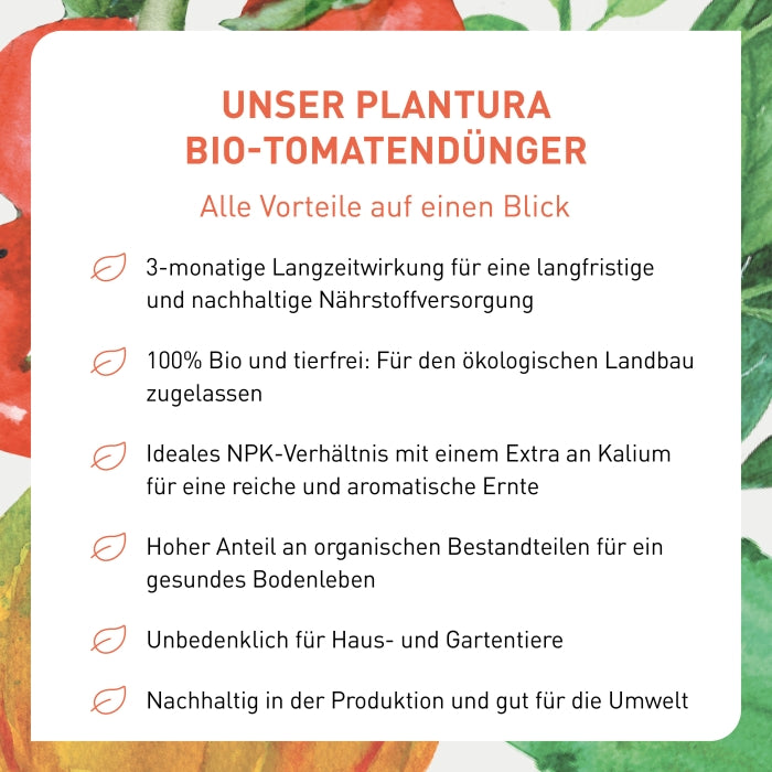 Vorteile Bio-Tomatendünger von Plantura