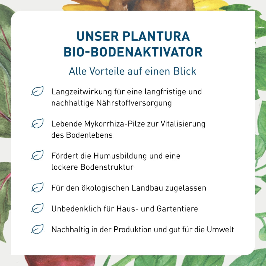 Vorteile des Bodenaktivators von Plantura
