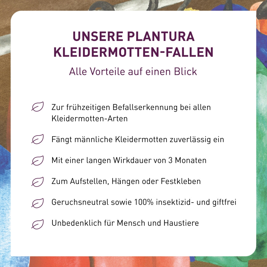 Vorteile der Plantura Kleidermotten-Fallen