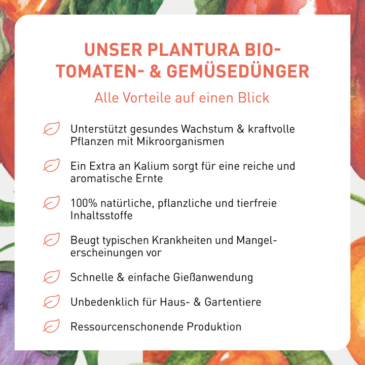 Vorteile des Plantura Bio-Tomaten- & Gemüsedüngers