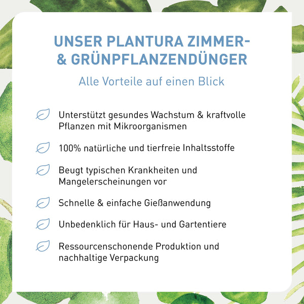 Vorteile des Plantura Bio-Zimmer- & Grünpflanzendüngers