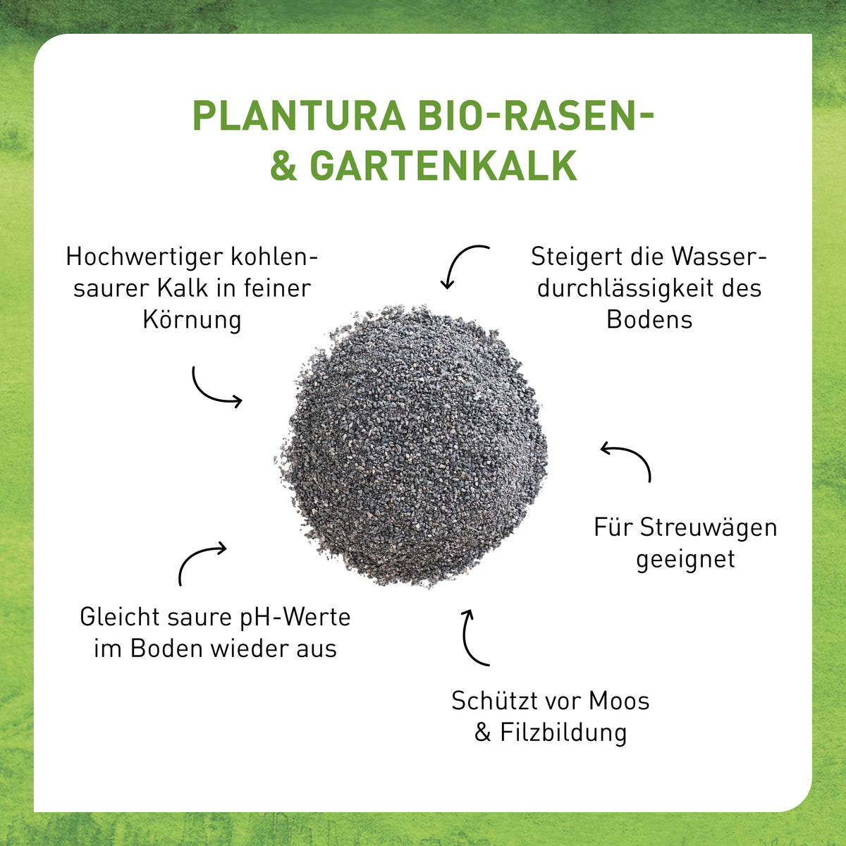 Vorteile des Plantura Rasen- & Gartenkalks