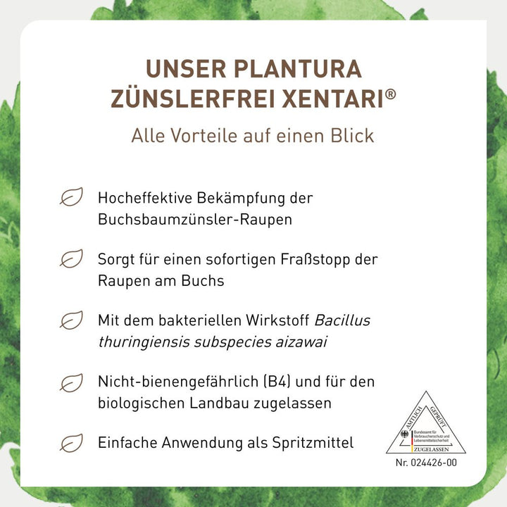 Vorteile des Mittels gegen Buchsbaumzünsler